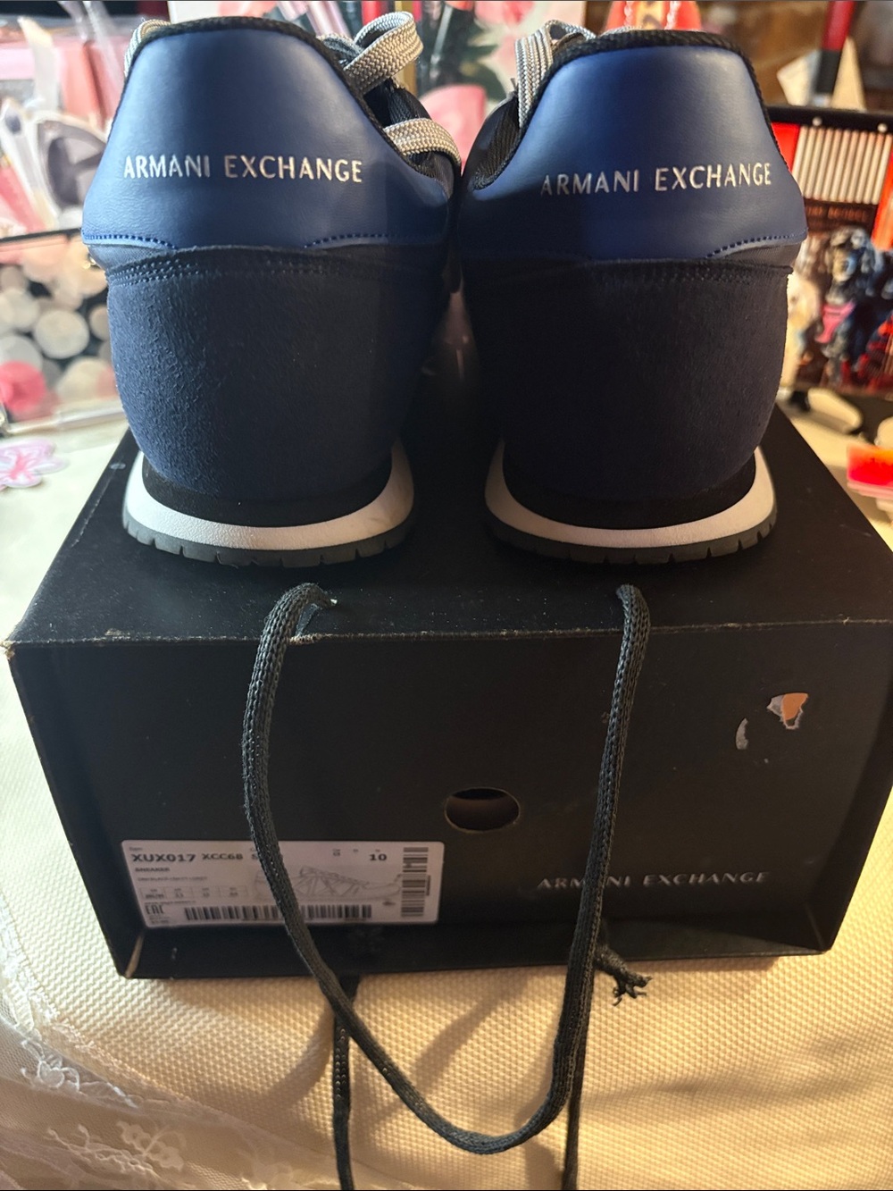 Armani Exchange Black Gray and NavyMen’s Athletic Sneakers - Picture 5 of 6